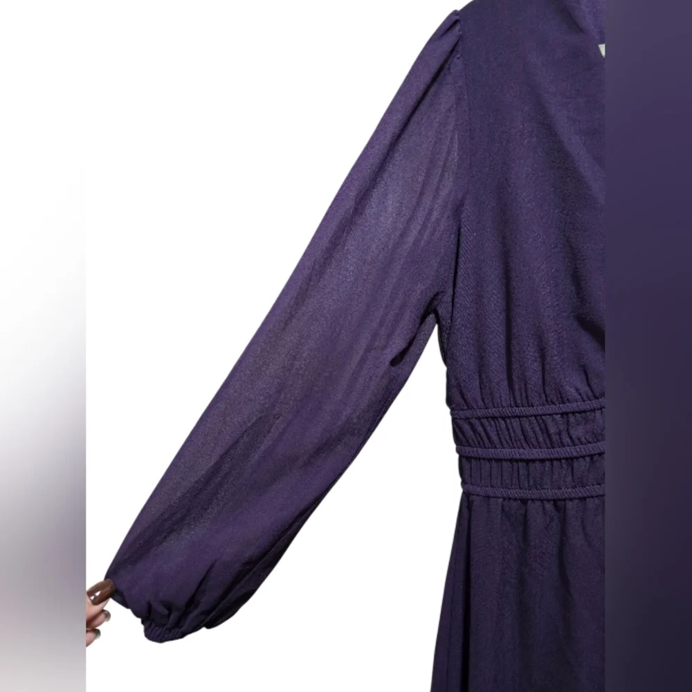 Speechless Deep Purple Long Sleeve Dress - Picture 3 of 7